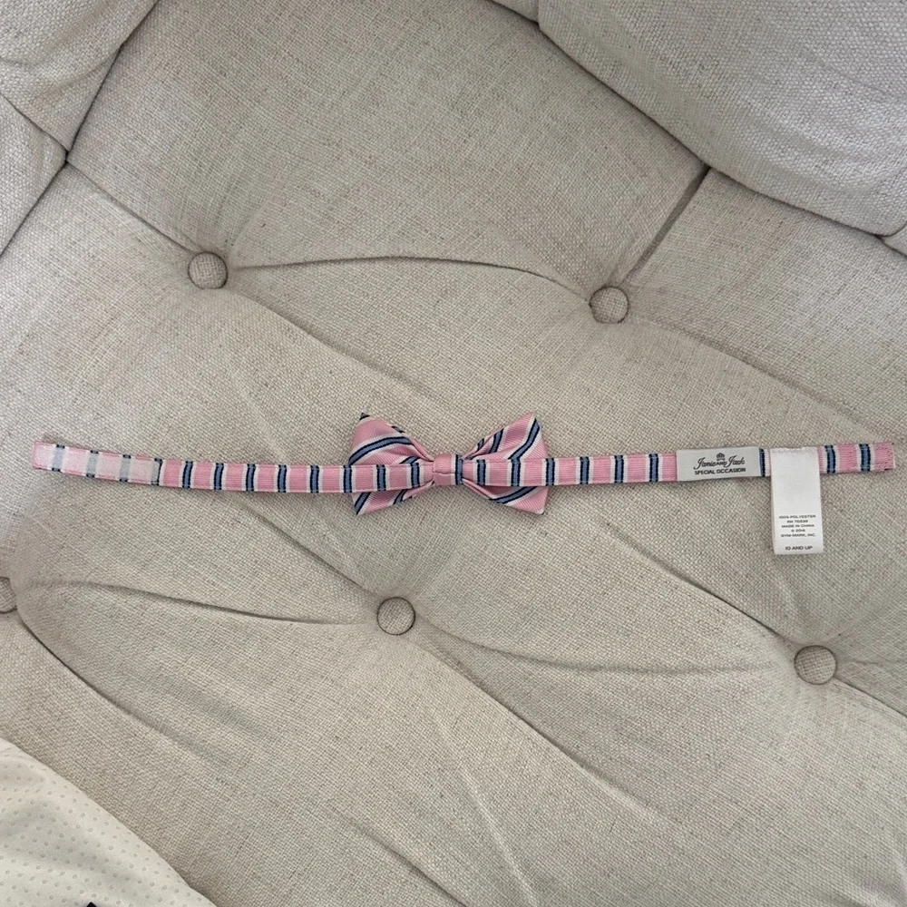 Janie and Jack special occasion Pink Striped Bow Tie